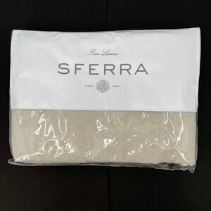 Sferra Italy Fine linen chevron cotton throw  Celine 9701